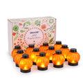 12-Pack: LED Pumpkin Tealights Smokeless Candles by DailySale