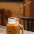 12-Pack: Reusable Stainless Steel Straw in Gold With Cleaning Brush by DailySale