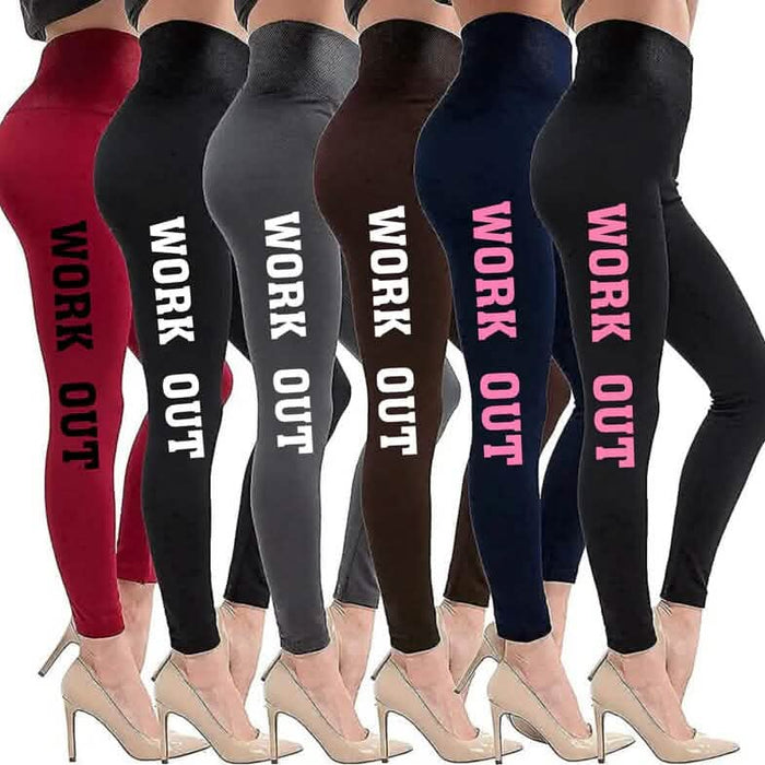 12-Pack: Super Soft Thick Fleece Lined Work Out Leggings by DailySale