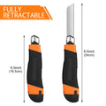 12-Packs: AGPtEK Utility Knife 18mm Retractable Safety Box Cutter with 12 Extra Spare Blades by DailySale