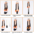 12-Packs: AGPtEK Utility Knife 18mm Retractable Safety Box Cutter with 12 Extra Spare Blades by DailySale