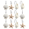 12-Piece: AGPTEK Decorative Seashell Shower Curtain Hooks by DailySale
