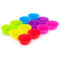 12-Piece: Chef's Star Silicone Baking Cups, Muffin Liners by DailySale