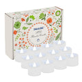 12-Piece: Cool White Flickering Led Tealight Timer Candles by DailySale