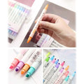 12-Piece: Cute Double Head Fluorescent Pen Highlighters Set by DailySale