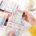 12-Piece: Cute Double Head Fluorescent Pen Highlighters Set by DailySale