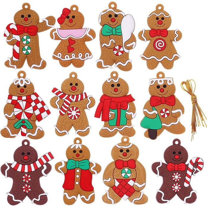 12-Piece: Gingerbread Man Ornaments by DailySale