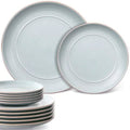 12-Piece: HITECLIFE Microwave and Dishwasher Safe Dinner Plates Set by DailySale