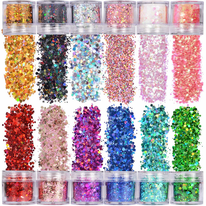 12-Piece: Holographic Chunky Glitters by DailySale