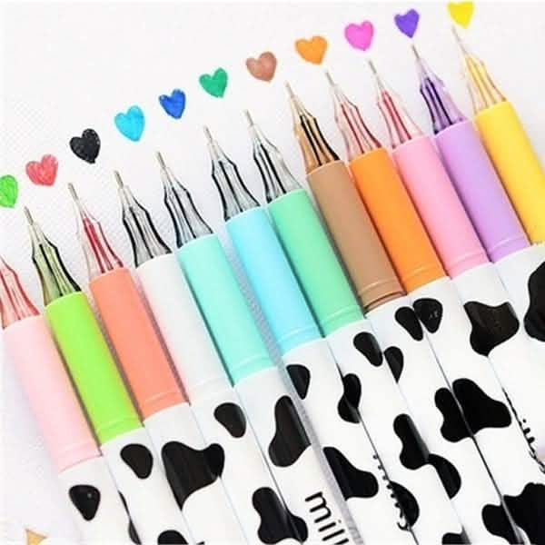 12-Piece: Milky Cow Multicolor Gel Pens by DailySale