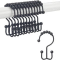 12-Piece Set: Titanker Shower Curtain Hooks Rings by DailySale