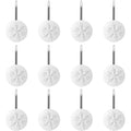 12-Piece: Snowflake Anti-Rust Round Shower Curtain Hooks for Home Bathroom Decor by DailySale