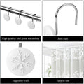 12-Piece: Snowflake Anti-Rust Round Shower Curtain Hooks for Home Bathroom Decor by DailySale