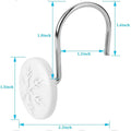 12-Piece: Snowflake Anti-Rust Round Shower Curtain Hooks for Home Bathroom Decor by DailySale