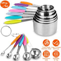 12-Piece: Stainless Steel Measuring Cups Spoons Set by DailySale