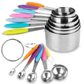 12-Piece: Stainless Steel Measuring Cups Spoons Set by DailySale