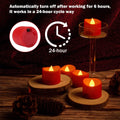 12-Pieces: Amber Yellow LED Tealight Flameless Candles with Timer by DailySale