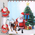 12-Pieces: Christmas Shower Curtain Anti-Rust Hooks by DailySale