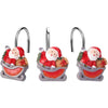 12-Pieces: Christmas Shower Curtain Anti-Rust Hooks