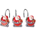 12-Pieces: Christmas Shower Curtain Anti-Rust Hooks by DailySale