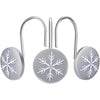 12-Pieces: Christmas Snowflake Anti-Rust Round Shower Curtain Hooks