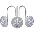 12-Pieces: Christmas Snowflake Anti-Rust Round Shower Curtain Hooks by DailySale