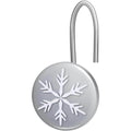 12-Pieces: Christmas Snowflake Anti-Rust Round Shower Curtain Hooks by DailySale