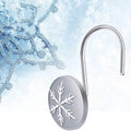 12-Pieces: Christmas Snowflake Anti-Rust Round Shower Curtain Hooks by DailySale