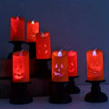 12-Pieces: Halloween LED Pumpkin Chandelier Candles by DailySale
