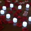 12-Pieces: LED Tealight Candle with 100-Pieces Fake Rose Petals by DailySale