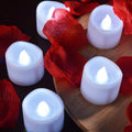12-Pieces: LED Tealight Candle with 100-Pieces Fake Rose Petals by DailySale