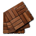 12" x 12" Square Teak Interlocking Deck Tiles by DailySale