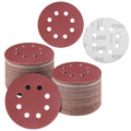 120-Pack: 5-Inch 8 Hole Round Sandpapers by DailySale