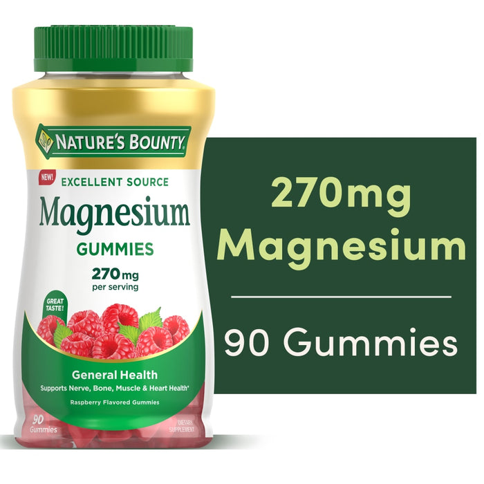 Nature's Bounty® Magnesium 270 mg Gummies – Raspberry Flavor by Pasteur Pharmacy