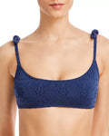 Aqua Square Neck Bralette Bikini Top by Vanessa Jane