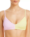 Aqua Colorblocked Bikini Top by Vanessa Jane