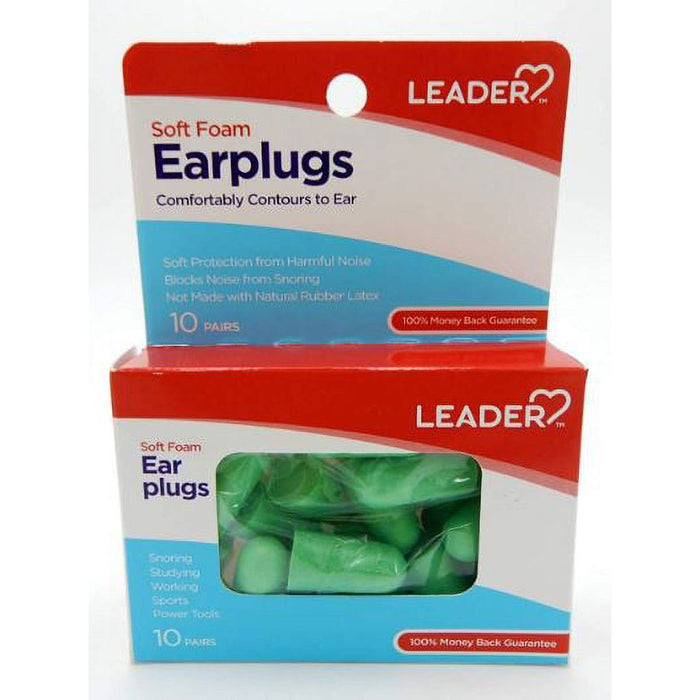 Leader Earplugs Soft Foam 20Ct by Pasteur Pharmacy