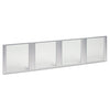 Alera Glass Door Set With Silver Frame For 72" Wide Hutch, 17w x 16h, Clear, 4 Doors/Set