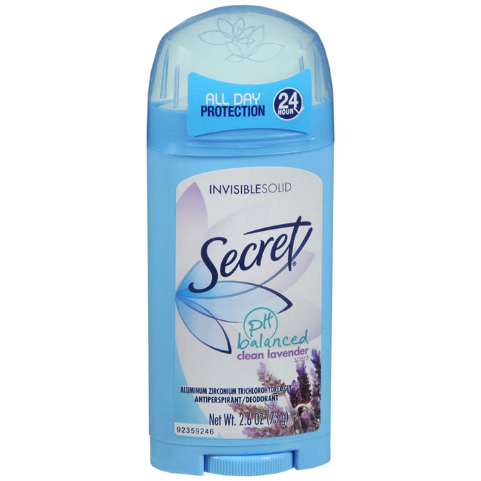 Secret Invisible Solid Antiperspirant Deodorant Clean Lavender by Pasteur Pharmacy