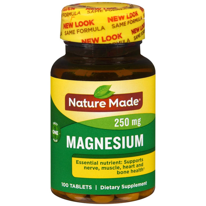 Nature Made Magnesium Oxide 250 Mg Tablets, 100 Count For Nutrition Support by Pasteur Pharmacy