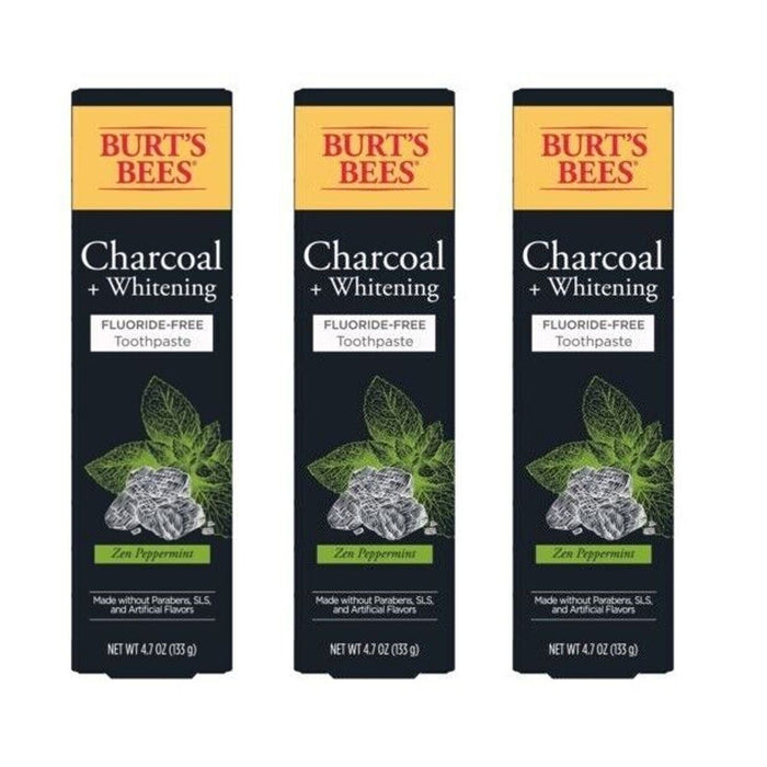 Burt's Bees Toothpaste, Fluoride Free, Zen Peppermint, Charcoal + Whitening 4.7 Oz by Pasteur Pharmacy