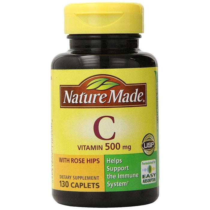 Nature Made Vitamin C 500 Mg Caplets With Rose Hips - 130ct by Pasteur Pharmacy