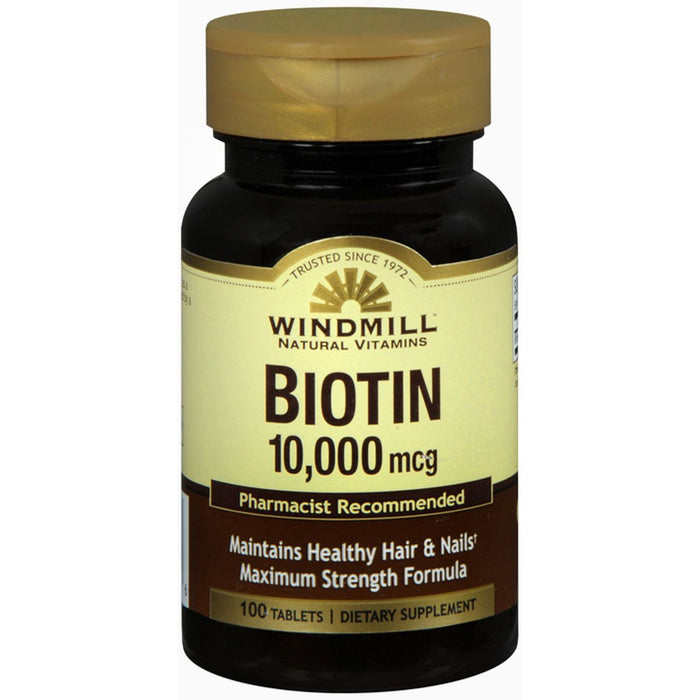 Biotin 10,000 Mcg - Tablets 100Ct by Pasteur Pharmacy