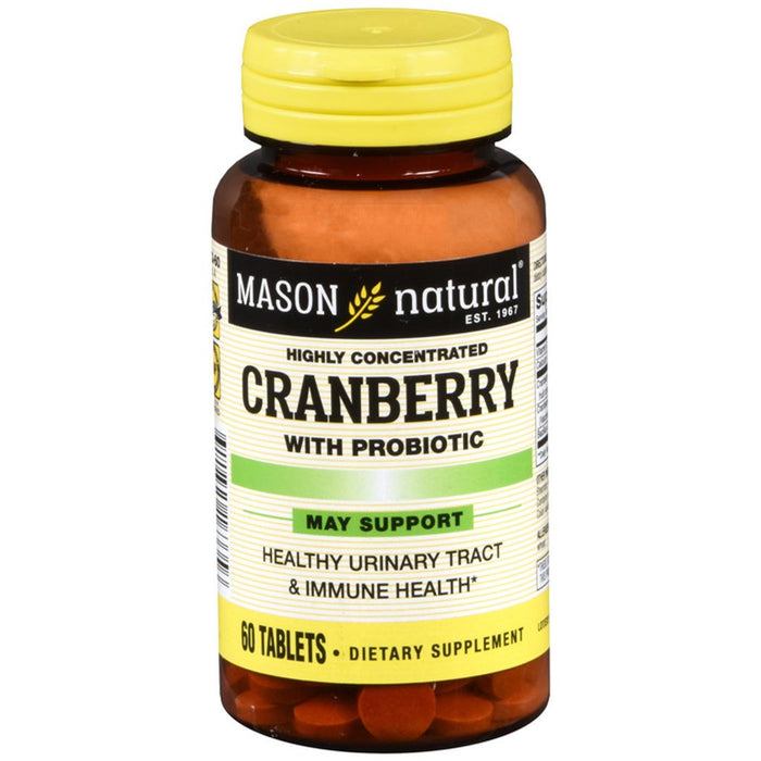 Mason Natural Highly Concentrated Cranberry With Probiotic 60 Tablets by Pasteur Pharmacy