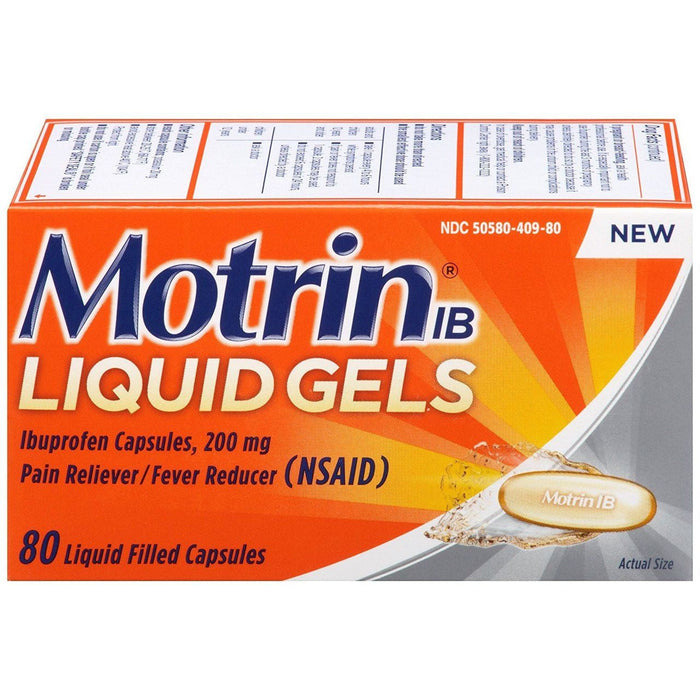 Motrin® IB Liquid Gels – Ibuprofen 200 mg (80 Count) by Pasteur Pharmacy