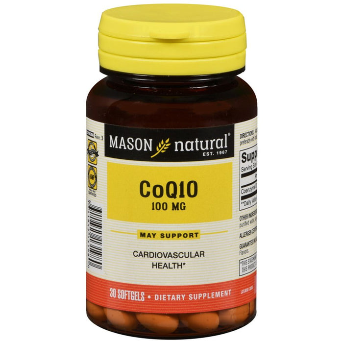 Mason Natural 100Mg Coq10 30 Softgels by Pasteur Pharmacy