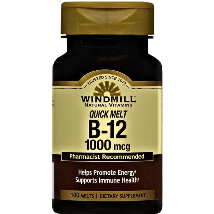 Windmill Vitamin B-12, 1000 Mcg, Sublingual Tablets by Pasteur Pharmacy
