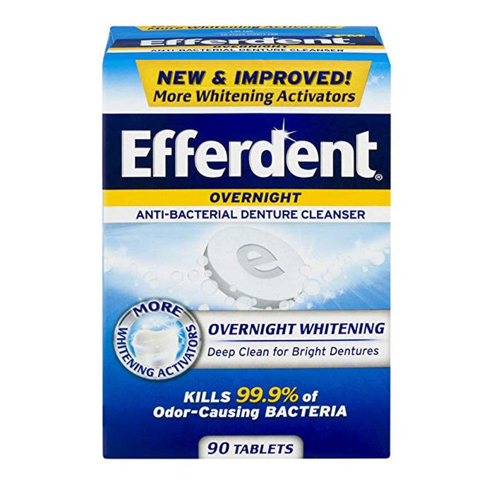 Efferdent PM Overnight Anti-Bacterial Denture Cleanser Tablets by Pasteur Pharmacy