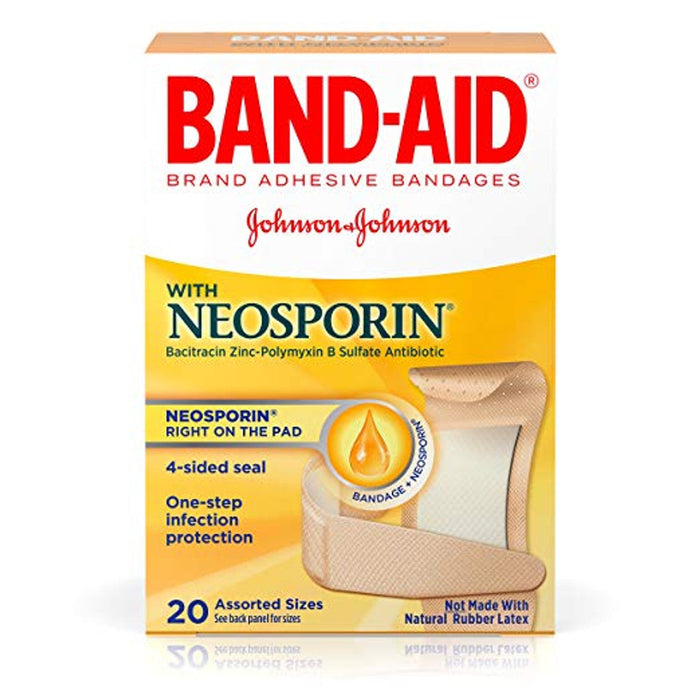 Band-Aid Brand Infection Defense with Neosporin – 20 Count (Assorted) by Pasteur Pharmacy