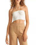 Skin Paulette Ribbed Halter Top by Vanessa Jane